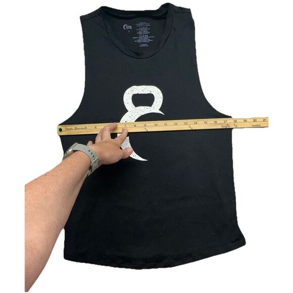 Zyia Active Tank Top Womens Size Large Black Kettlebell Workout Gym - Picture 5 of 6